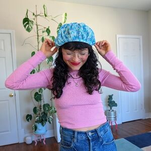 Vintage bonnet - Blue floral